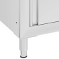 vidaXL Mobiletti da Cucina Commerciale 2 pz in Acciaio Inox vidaXL Mobiletti da Cucina Commerciale 2 pz in Acciaio Inox