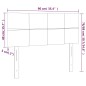 Testiera Grigio Scuro 90x5x78/88 cm in Velluto