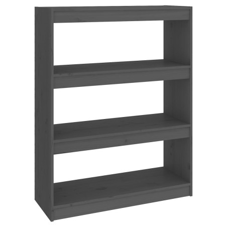 vidaXL Libreria/Divisorio Grigio 80x30x103,5 cm in Massello di Pino
