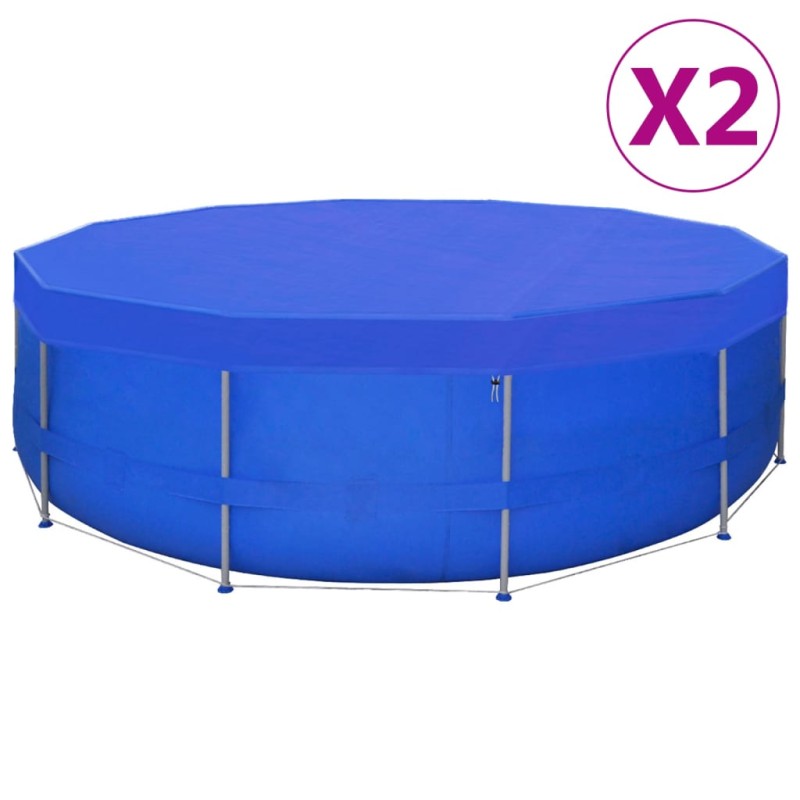 vidaXL Coperture per Piscina 2 pz in PE Rotonde 540 cm 90 g/m² vidaXL Coperture per Piscina 2 pz in PE Rotonde 540 cm 90 g/m²