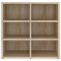vidaXL Scarpiere 2 pz Rovere Sonoma 52,5x30x50 cm