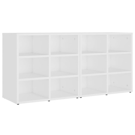 vidaXL Scarpiere 2 pz Bianche 52,5x30x50 cm