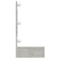 vidaXL Mobile a Specchio con LED Grigio Cemento 90x31,5x62 cm