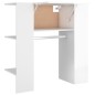 vidaXL Scaffale Ingresso Bianco Lucido 97,5x37x99 cm Legno Multistrato vidaXL Scaffale Ingresso Bianco Lucido 97,5x37x99 cm Legno Multistrato