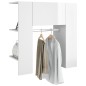 vidaXL Scaffale Ingresso Bianco Lucido 97,5x37x99 cm Legno Multistrato vidaXL Scaffale Ingresso Bianco Lucido 97,5x37x99 cm Legno Multistrato