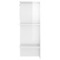 vidaXL Scaffale Ingresso Bianco Lucido 97,5x37x99 cm Legno Multistrato vidaXL Scaffale Ingresso Bianco Lucido 97,5x37x99 cm Legno Multistrato