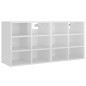 vidaXL Scarpiere 2 pz Bianco Lucido 52,5x30x50 cm