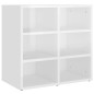 vidaXL Scarpiere 2 pz Bianco Lucido 52,5x30x50 cm