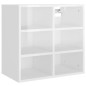 vidaXL Scarpiere 2 pz Bianco Lucido 52,5x30x50 cm