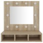 vidaXL Mobile a Specchio con LED Rovere Sonoma 60x31,5x62 cm vidaXL Mobile a Specchio con LED Rovere Sonoma 60x31,5x62 cm