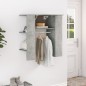 vidaXL Scaffale Ingresso Grigio Cemento 97,5x37x99cm Legno Multistrato vidaXL Scaffale Ingresso Grigio Cemento 97,5x37x99cm Legno Multistrato