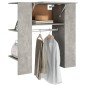 vidaXL Scaffale Ingresso Grigio Cemento 97,5x37x99cm Legno Multistrato vidaXL Scaffale Ingresso Grigio Cemento 97,5x37x99cm Legno Multistrato