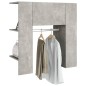 vidaXL Scaffale Ingresso Grigio Cemento 97,5x37x99cm Legno Multistrato vidaXL Scaffale Ingresso Grigio Cemento 97,5x37x99cm Legno Multistrato