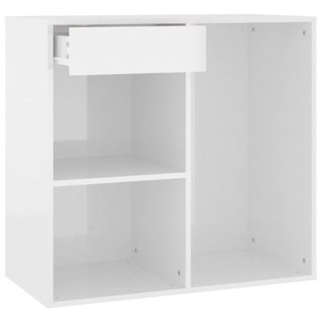 vidaXL Armadietto per Cosmetici Bianco Lucido 80x40x75 cm in Legno