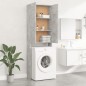vidaXL Mobile per Lavatrice Grigio Cemento 64x25,5x190cm vidaXL Mobile per Lavatrice Grigio Cemento 64x25,5x190cm