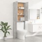 vidaXL Mobile per Lavatrice Grigio Cemento 64x25,5x190cm vidaXL Mobile per Lavatrice Grigio Cemento 64x25,5x190cm