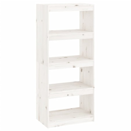 vidaXL Libreria/Divisorio Bianco 60x30x135,5 cm Legno Massello di Pino
