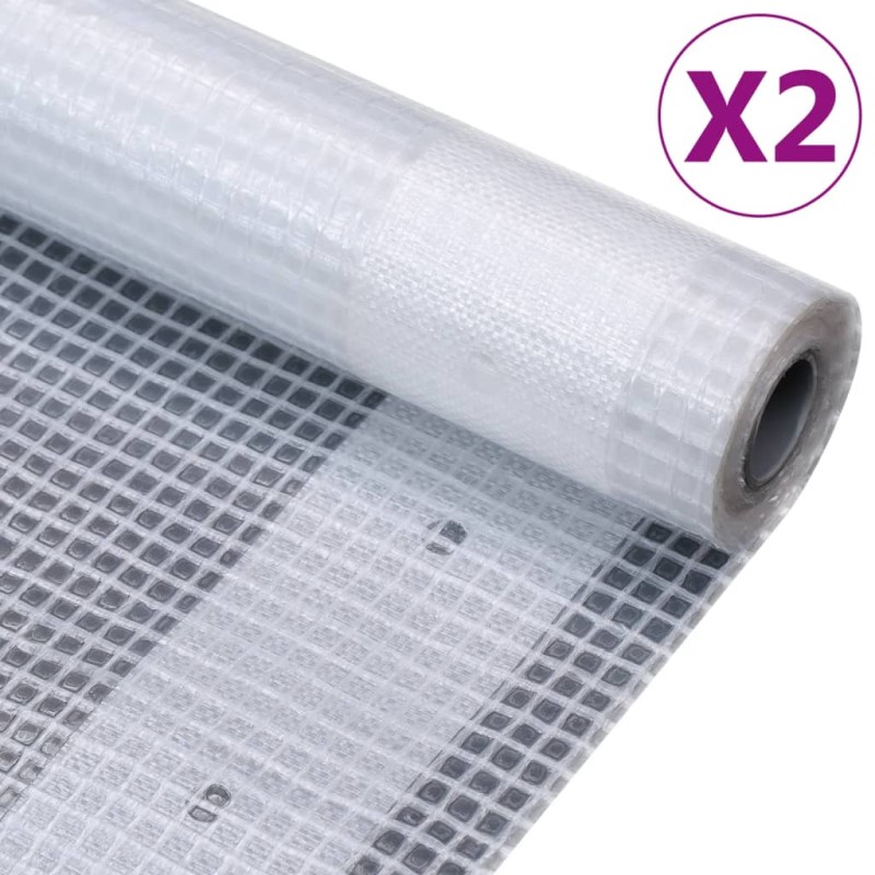 vidaXL Teloni Leno 2 pz 260 g/m² 3x6 m Bianchi vidaXL Teloni Leno 2 pz 260 g/m² 3x6 m Bianchi