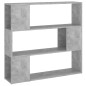 vidaXL Libreria/Divisorio Grigio Cemento 100x24x94 cm vidaXL Libreria/Divisorio Grigio Cemento 100x24x94 cm