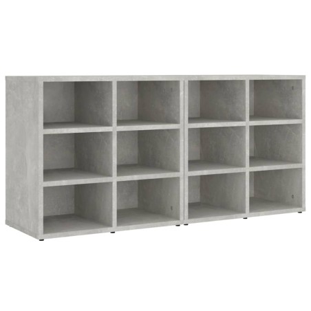vidaXL Scarpiere 2 pz Grigie Cemento 52,5x30x50 cm