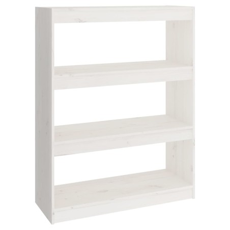 vidaXL Libreria/Divisorio Bianco 80x30x103,5 cm in Massello di Pino
