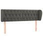 vidaXL Testiera ad Orecchio Grigio Scuro 147x23x78/88 cm in Velluto vidaXL Testiera ad Orecchio Grigio Scuro 147x23x78/88 cm in Velluto