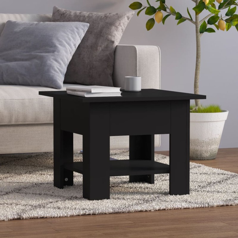 vidaXL Tavolino da Salotto Nero 55x55x42 cm in Truciolato