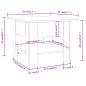 vidaXL Tavolino da Salotto Nero 55x55x42 cm in Truciolato