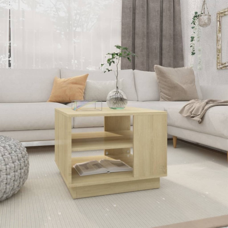 vidaXL Tavolino da Salotto Rovere Sonoma 55x55x43 cm in Truciolato