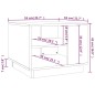vidaXL Tavolino da Salotto Rovere Sonoma 55x55x43 cm in Truciolato