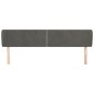 Testiera ad Orecchio Grigio Scuro 203x23x78/88 cm in Velluto Testiera ad Orecchio Grigio Scuro 203x23x78/88 cm in Velluto