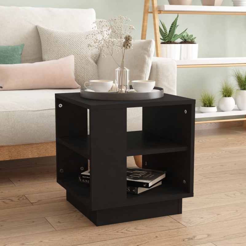 vidaXL Tavolino da Salotto Nero 40x40x43 cm in Legno Multistrato vidaXL Tavolino da Salotto Nero 40x40x43 cm in Legno Multistrato