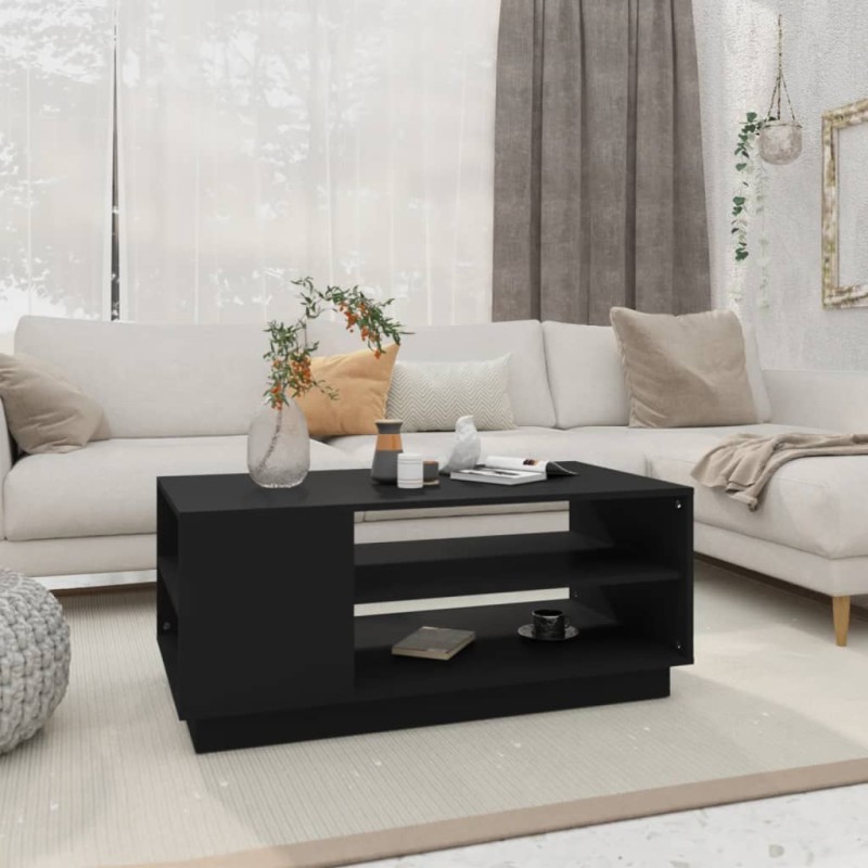 vidaXL Tavolino da Salotto Nero 102x55x43 cm in Truciolato vidaXL Tavolino da Salotto Nero 102x55x43 cm in Truciolato