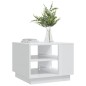 vidaXL Tavolino da Salotto Bianco Lucido 55x55x43 cm in Truciolato vidaXL Tavolino da Salotto Bianco Lucido 55x55x43 cm in Truciolato