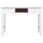 vidaXL Scrivania Bianca 108x45x76 cm in Legno Massello di Paulownia