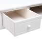 vidaXL Scrivania Bianca 108x45x76 cm in Legno Massello di Paulownia