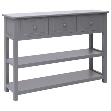 vidaXL Credenza Grigia 108x30x76cm Legno Massello di Paulownia 