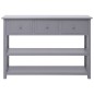 vidaXL Credenza Grigia 108x30x76cm Legno Massello di Paulownia vidaXL Credenza Grigia 108x30x76cm Legno Massello di Paulownia