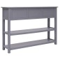 vidaXL Credenza Grigia 108x30x76cm Legno Massello di Paulownia vidaXL Credenza Grigia 108x30x76cm Legno Massello di Paulownia