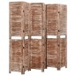 vidaXL Divisorio 6 Pannelli Marrone 210x165cm Legno Massello Paulownia vidaXL Divisorio 6 Pannelli Marrone 210x165cm Legno Massello Paulownia