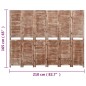 vidaXL Divisorio 6 Pannelli Marrone 210x165cm Legno Massello Paulownia vidaXL Divisorio 6 Pannelli Marrone 210x165cm Legno Massello Paulownia