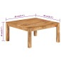 vidaXL Tavolino da Salotto 80x80x40 cm in Legno Massello di Acacia vidaXL Tavolino da Salotto 80x80x40 cm in Legno Massello di Acacia
