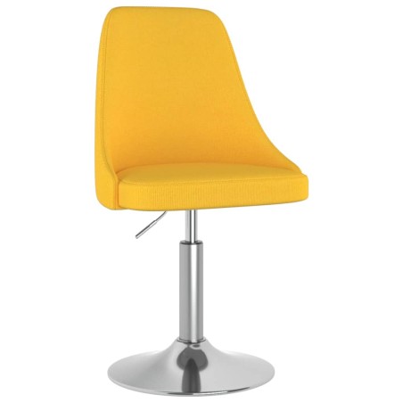vidaXL Sgabello da Bar Giallo Senape in Tessuto