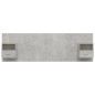 Testiera Letto con Comodini in Legno Multistrato Grigio Cemento Testiera Letto con Comodini in Legno Multistrato Grigio Cemento