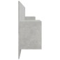 Testiera Letto con Comodini in Legno Multistrato Grigio Cemento Testiera Letto con Comodini in Legno Multistrato Grigio Cemento