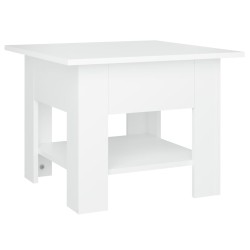 vidaXL Tavolino da Salotto Bianco 55x55x42 cm in Truciolato