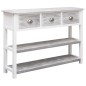 vidaXL Credenza Grigio Antico 108x30x76 cm Legno Massello di Paulownia vidaXL Credenza Grigio Antico 108x30x76 cm Legno Massello di Paulownia