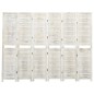 vidaXL Divisorio 6 Pannelli Bianco Antico 215x166 cm in Legno Massello vidaXL Divisorio 6 Pannelli Bianco Antico 215x166 cm in Legno Massello