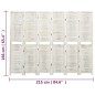 vidaXL Divisorio 6 Pannelli Bianco Antico 215x166 cm in Legno Massello vidaXL Divisorio 6 Pannelli Bianco Antico 215x166 cm in Legno Massello