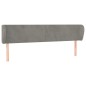 Testiera ad Orecchio Grigio Chiaro 183x23x78/88 cm in Velluto Testiera ad Orecchio Grigio Chiaro 183x23x78/88 cm in Velluto